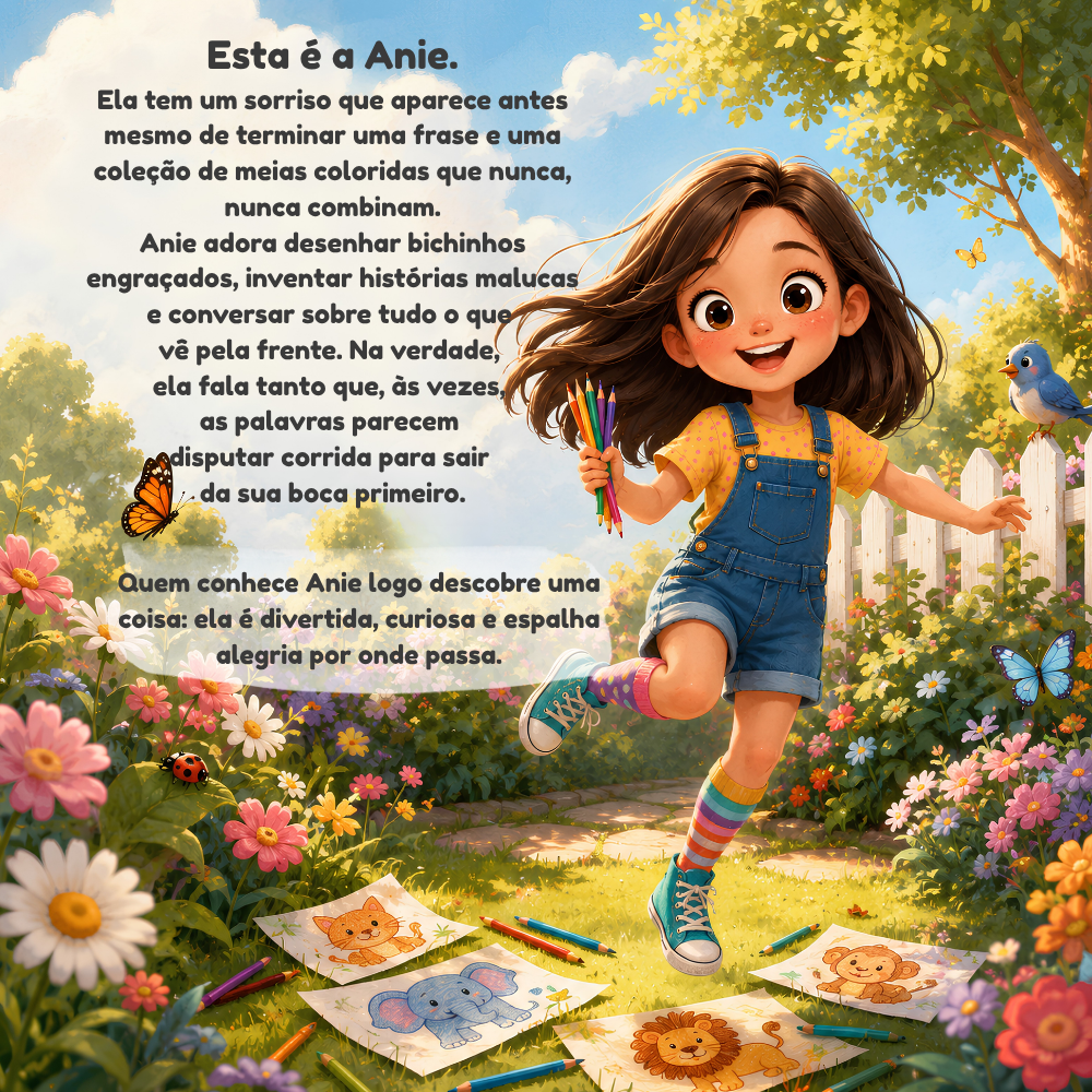 Página de apresentação da personagem Anie.