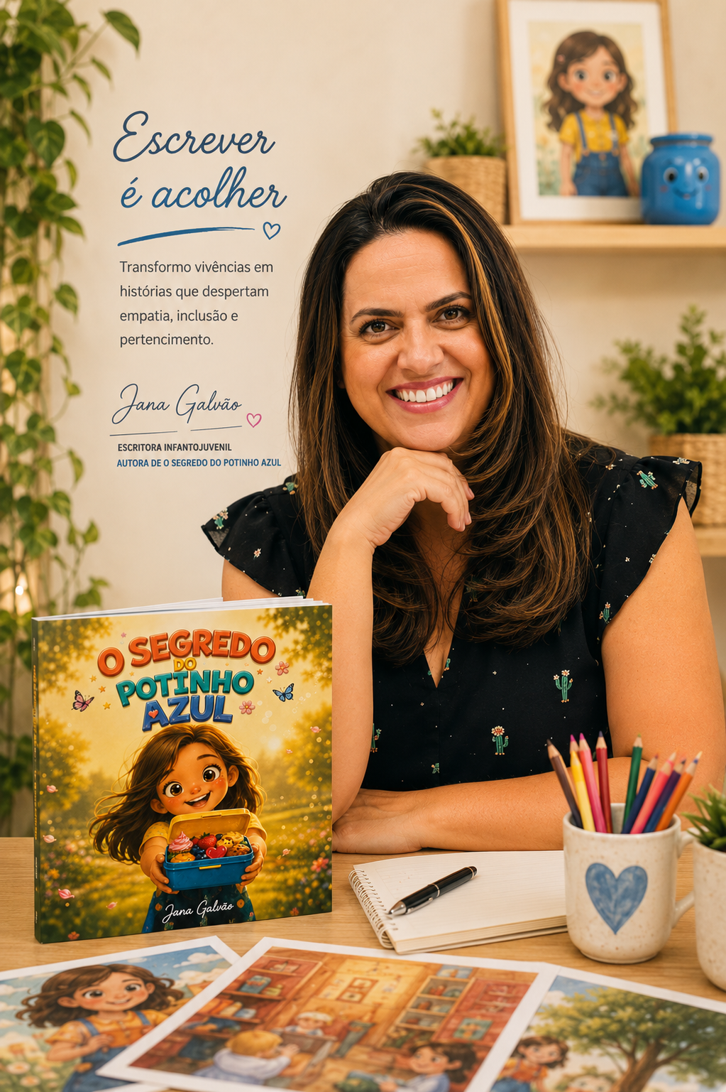 Jana Galvão Soares Baaklini, autora de O Segredo do Potinho Azul.